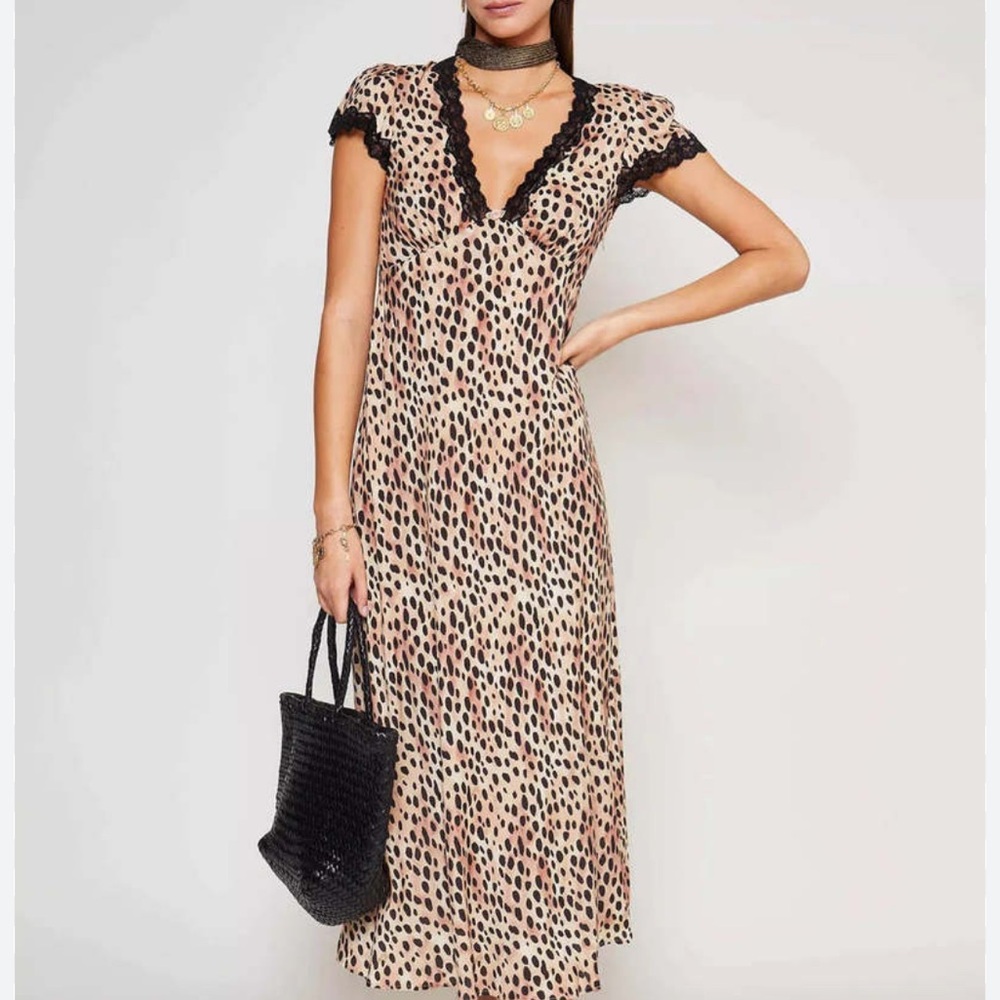 🐆 RIXO Clarice Leopard Dress NWT